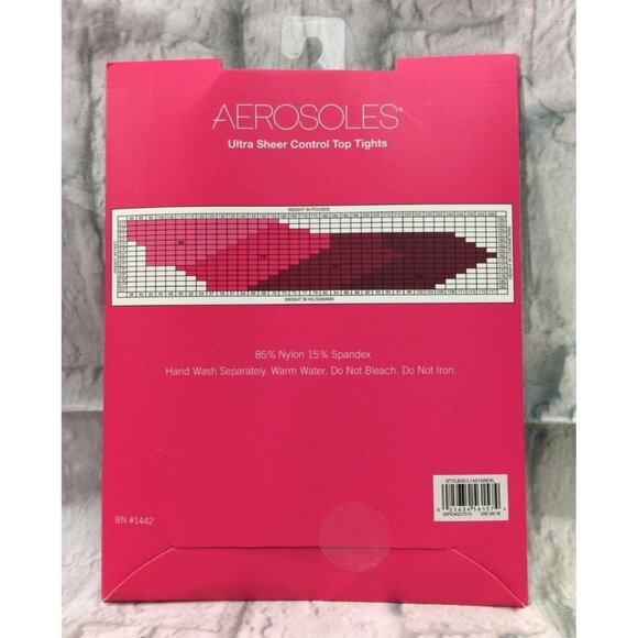 Aerosoles Ultra Sheer Control Top Tights Reinforced Toe Nude Size IJ X-Large NIP - Picture 2 of 5
